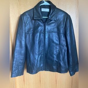 Leather jacket blazer